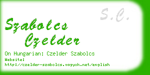 szabolcs czelder business card